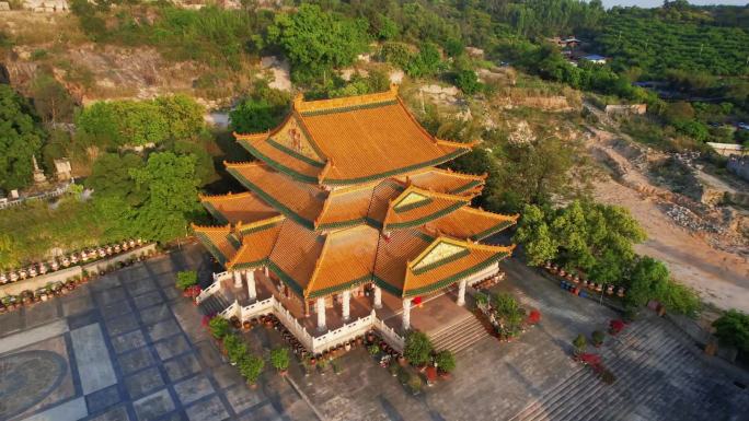 厦门航拍同安梅山寺建筑风光