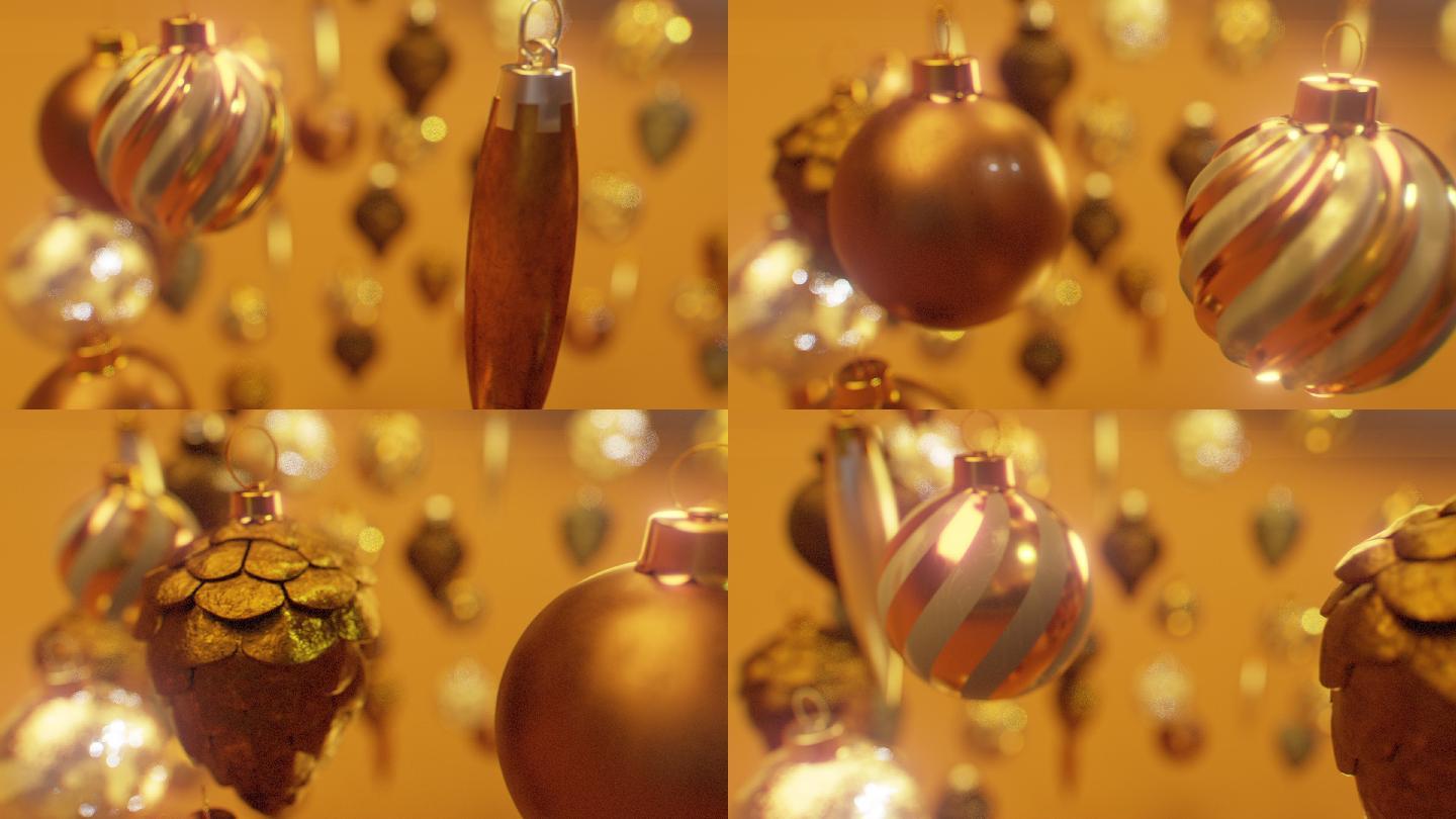 圣诞树装饰背景特效视频