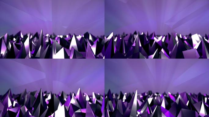 抽象多边形背景紫色动画