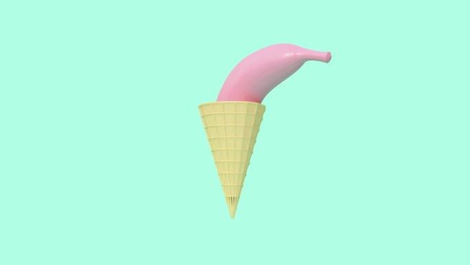 抽象粉色冰淇淋特效视频简约可爱