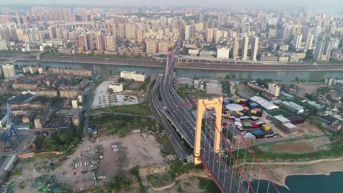 宜昌至喜长江大桥航拍4K