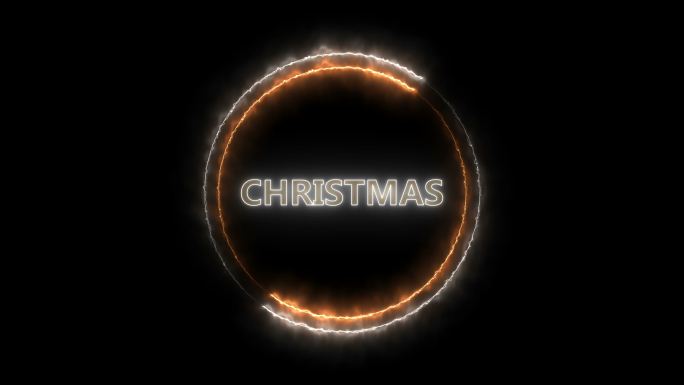 圣诞快乐西方节日过节传统光效光环圆环