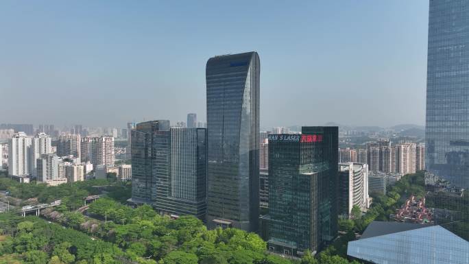 4K正版-航拍深圳南山区腾讯大厦总部