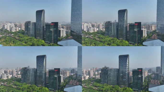 4K正版-航拍深圳南山区腾讯大厦总部