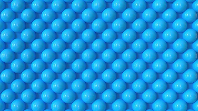 蓝色球体波浪动画蓝色圆球闪动的蓝色球三维