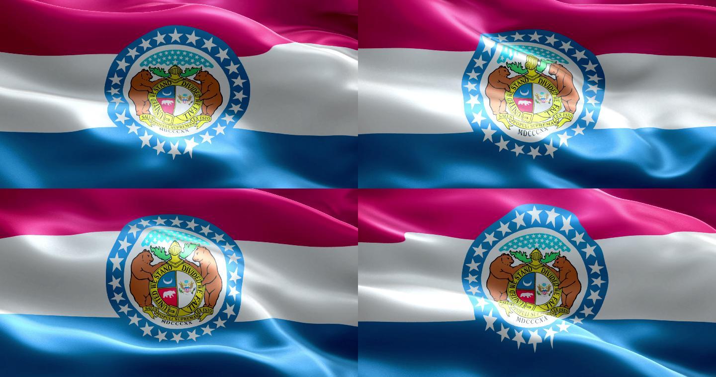 密苏里州旗帜动画素材视频元素