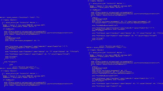 计算机源代码特效视频