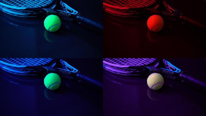 网球拍和网球视频素材