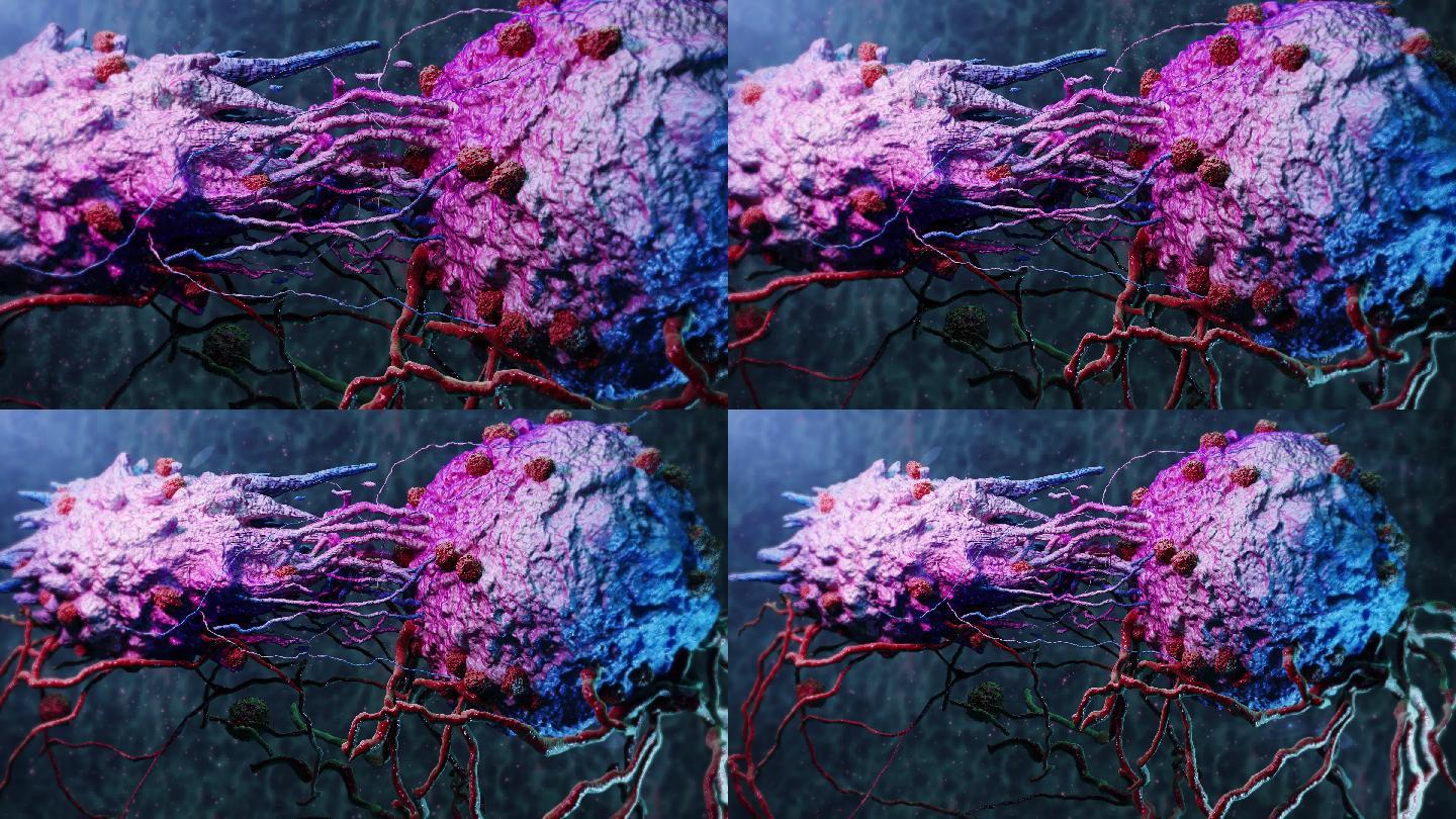 癌细胞动画癌症病毒肝癌