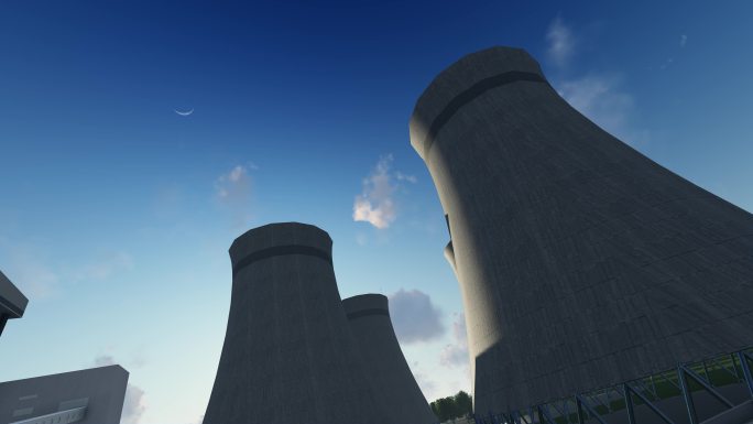 4K核电站日出