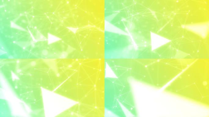 4K网络背景三维几何绿色几何几何背景