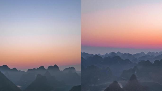 竖屏高清延时航拍南宁大龙湖日出美景