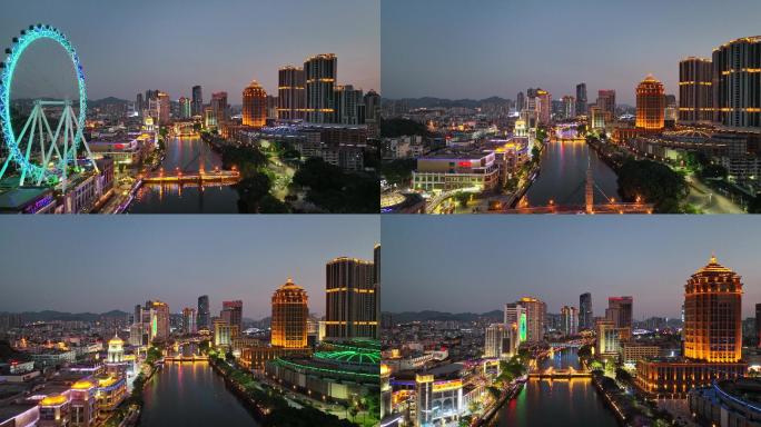 【4K超清航拍】中山市兴中广场摩天轮夜景