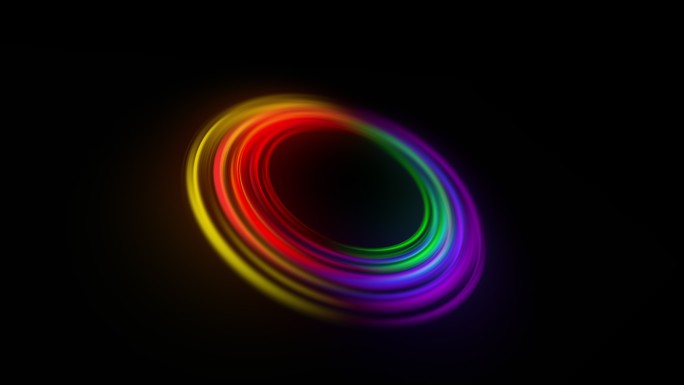 发光霓虹圆圈动画视频素材