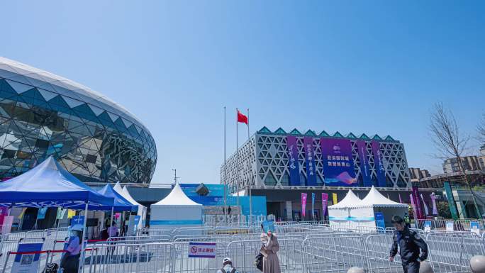 杭州亚运会瓜沥镇体育馆大范围延时摄影