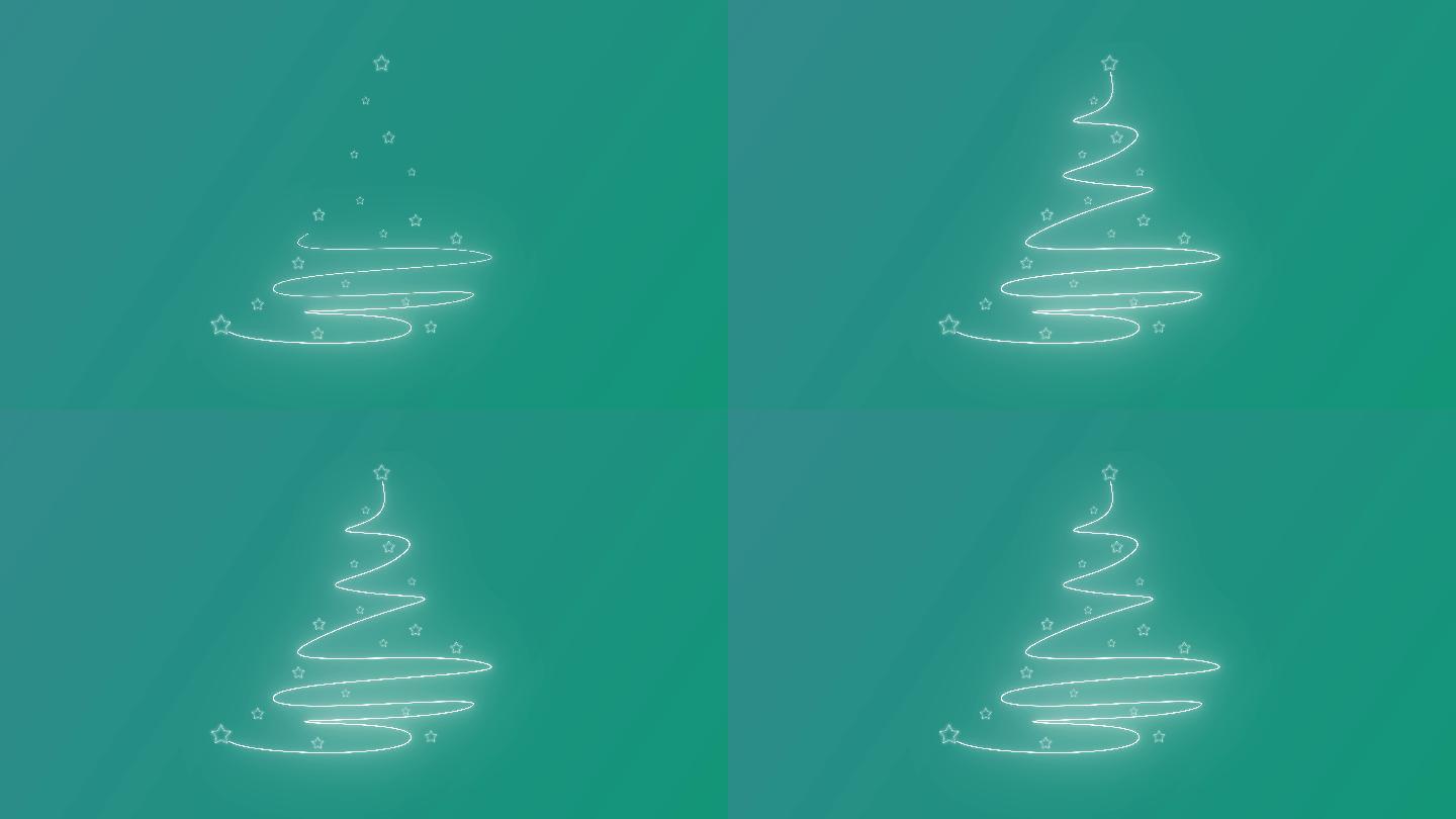 圣诞树背景矢量线条卡通
