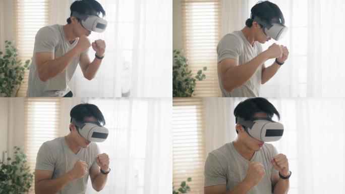 运动型男士使用VR 3D眼镜