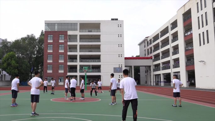 【高清原创】青春活力学校打篮球 学生