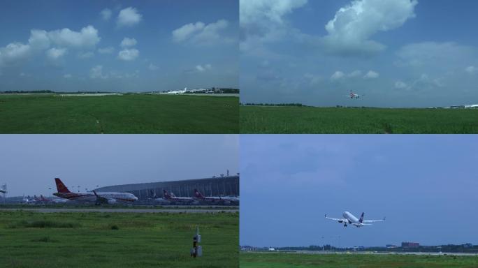 新郑国际机场 飞机起飞 滑行 机场