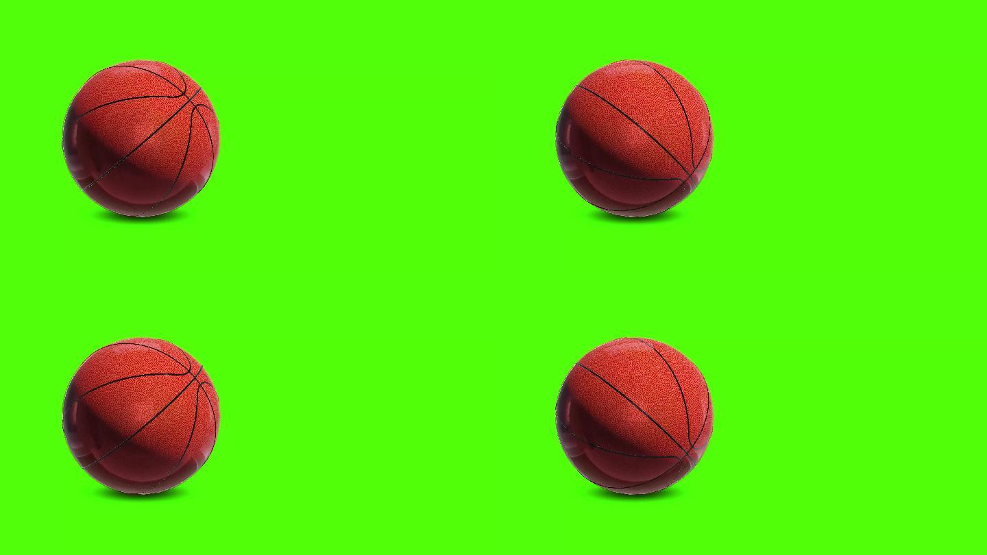绿色背景上的篮球动画