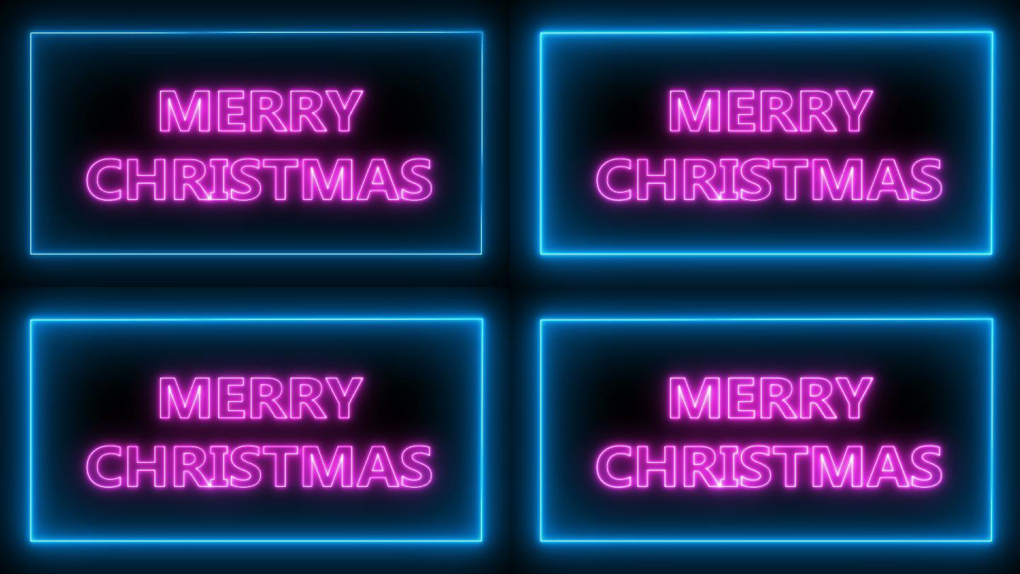 圣诞快乐圣诞快乐广告标语圣诞节元素霓虹灯
