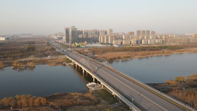 宿州城市大桥公路航拍