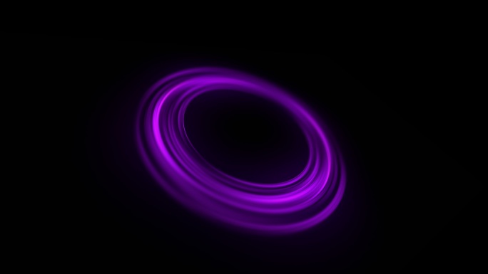 发光霓虹紫色圆圈特效视频