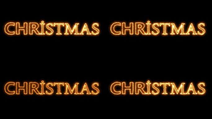 圣诞快乐文本动画视频素材圣诞节