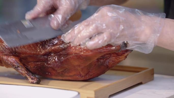 自助餐 烤鸭 烤肉空镜展示