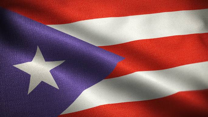 波多黎各国旗动画特效视频3D