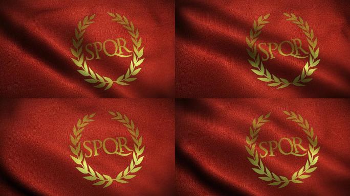 罗马帝国国旗素材视频元素