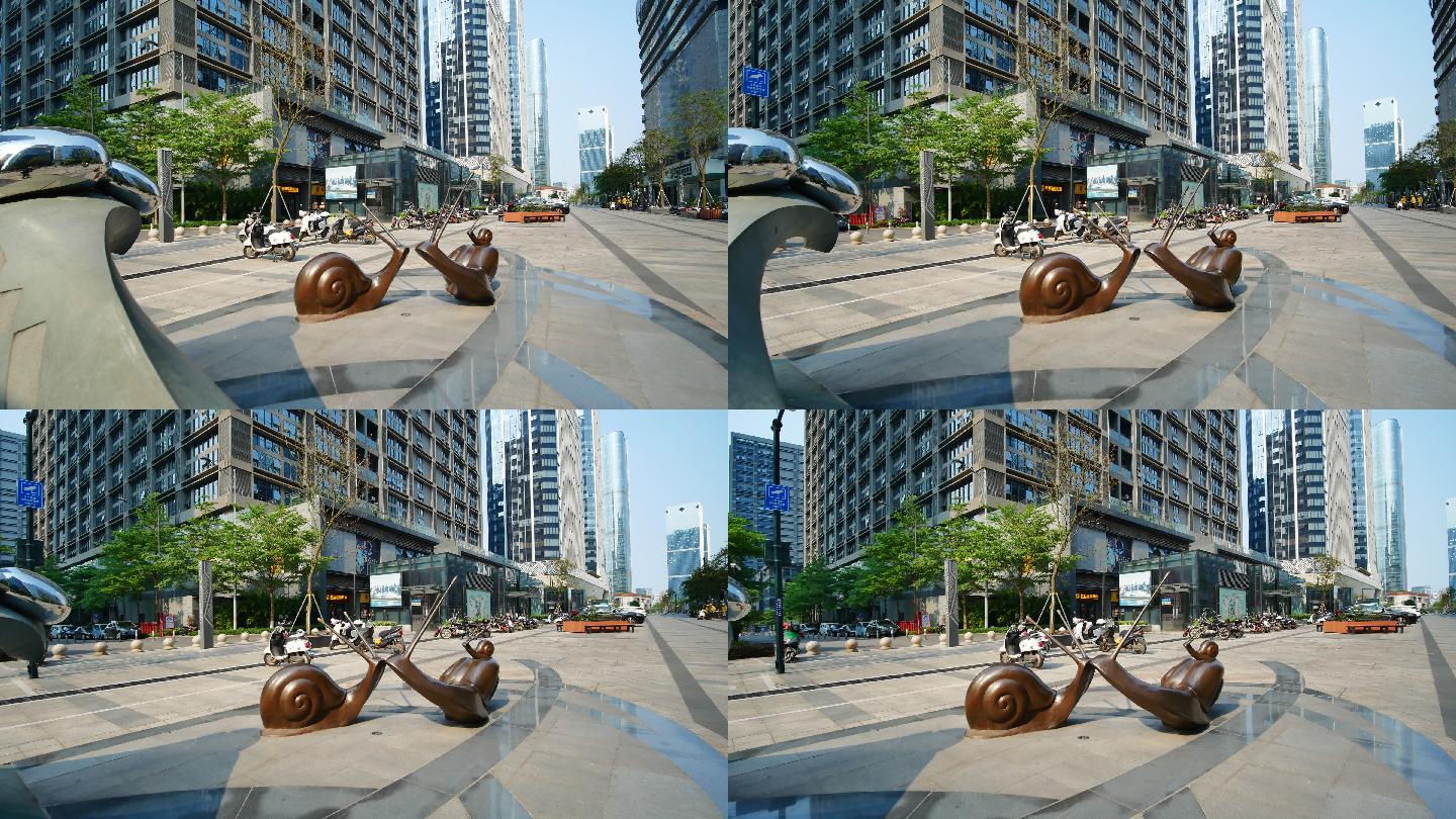 广西南宁五象新区城市雕塑蜗牛