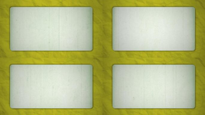 绿色边框画中画模板视频包装方框黄绿色边框