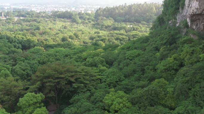 4k航拍韶关南华寺马坝人遗址