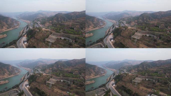 4k原创大型水利枢纽工程万里黄河第一坝A