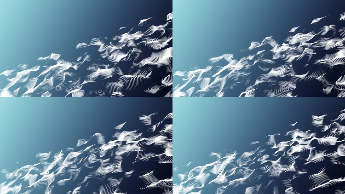 蓝色波纹抽象背景元素简约