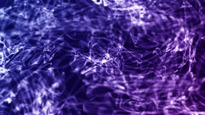 紫色抽象曲线背景VJ线条粒子特效光效效果