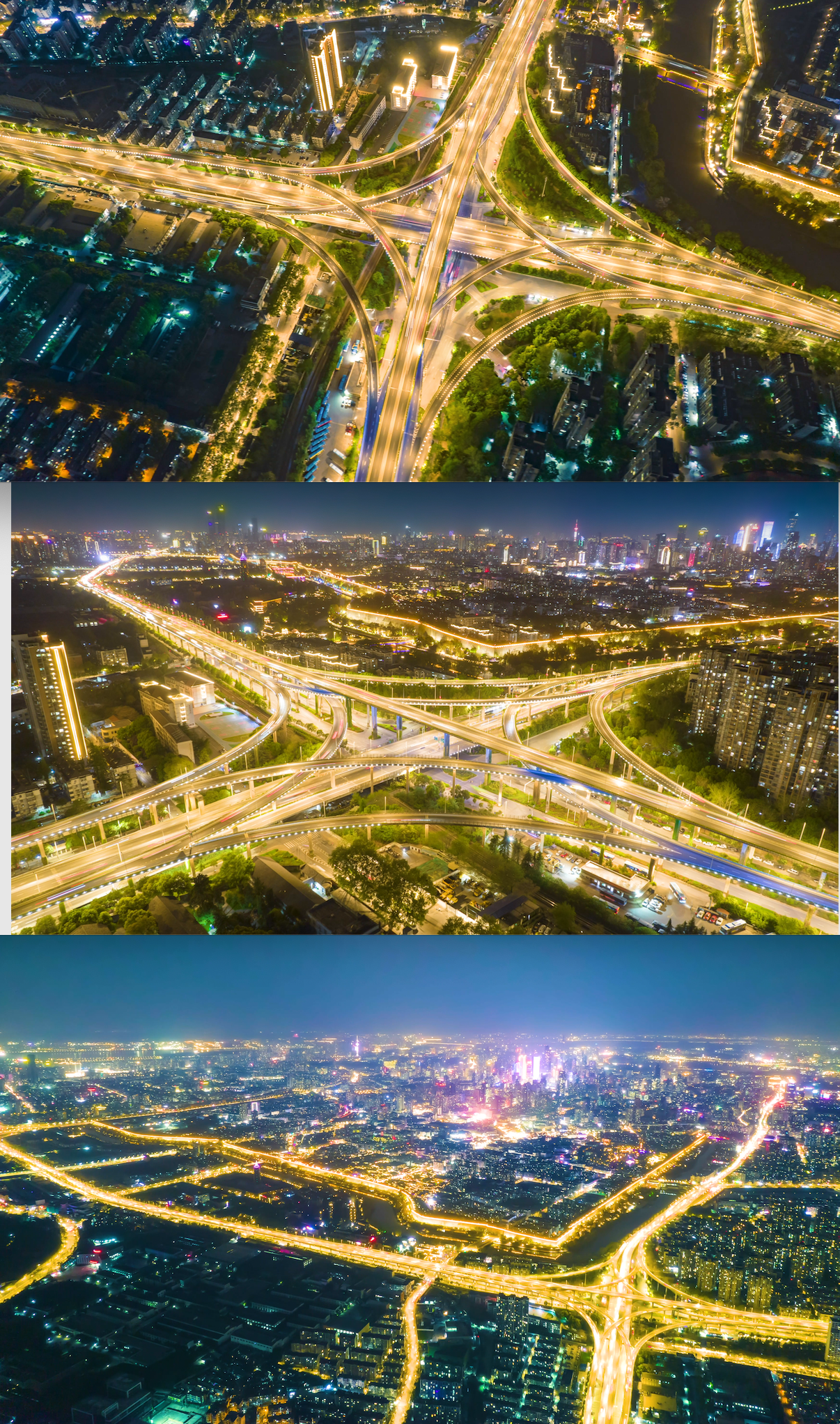 南京夜景航拍延时素材