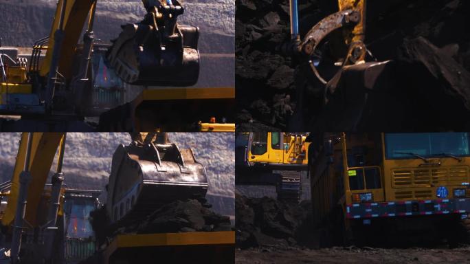 新疆准东煤田 露天煤矿开采挖掘机工程机械