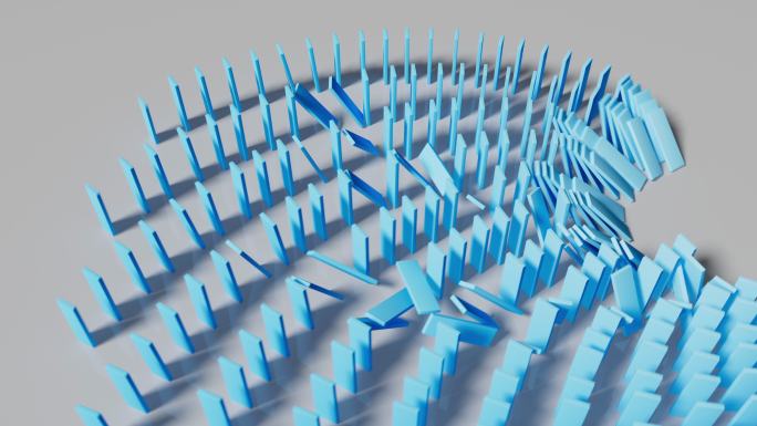 多米诺效应特效视频