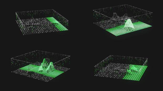 3D抽象景观地形视图