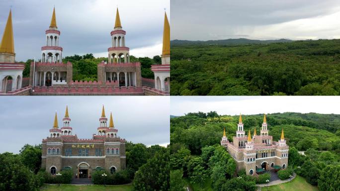 航拍屯昌梦幻香山芳香文化园