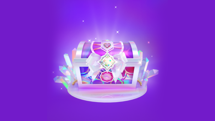 宝箱礼物直播钻石水晶炫酷游戏APP3D