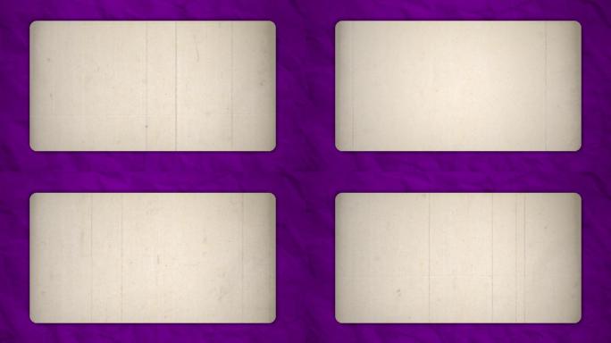 紫色边框视频素材复古怀旧视频框