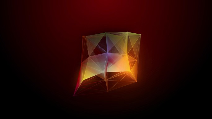 变形的多边形动画几何图形创意视觉棱镜折射