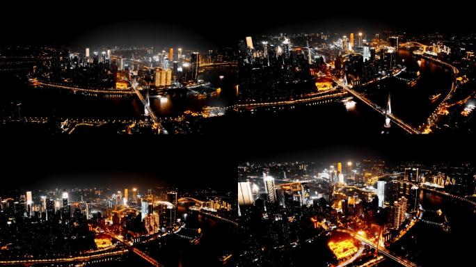 4K航拍重庆大全景、夜景、黑金风格
