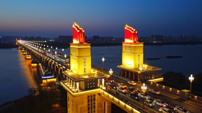 南京长江大桥夜景