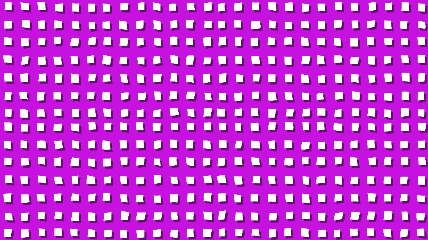 紫色背景动态色块正方形万花筒规律排列动态