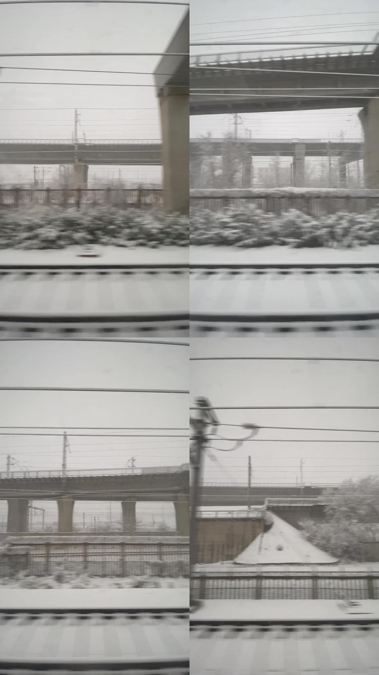 高铁 雪景