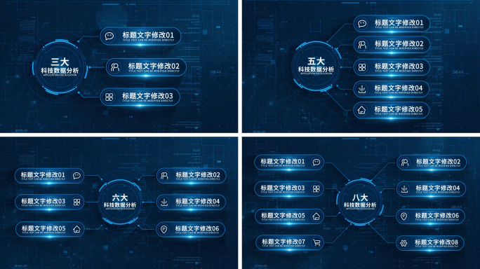 科技数据文字分类展示